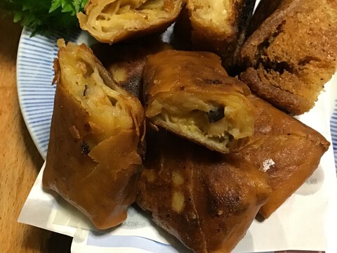 筍と豚と椎茸の春巻き。